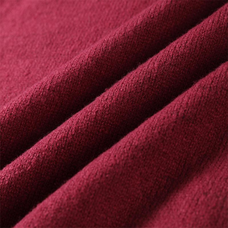 Casual Turtleneck Pullover Women Autumn Winter Dark Red Loose Sweater Female Full Sleeves Solid Color Knitwear Lady All-match Pullovers