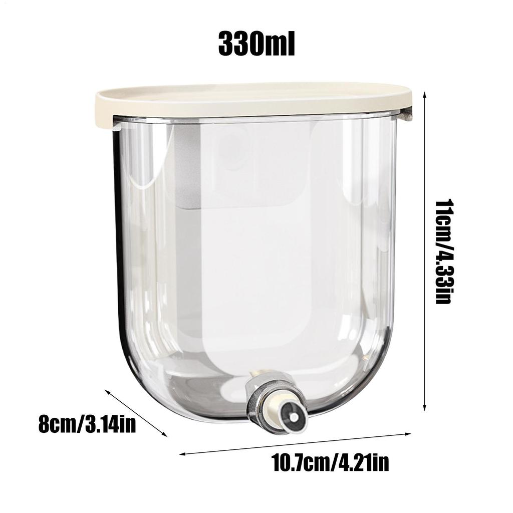 Fågelvattendispenser Parakitvattendispenser 330 ml Monterad Pin-Touch Droppfri Vattenautomat Bur tillbehör För Kolibrier Kanariefåglar Undulater