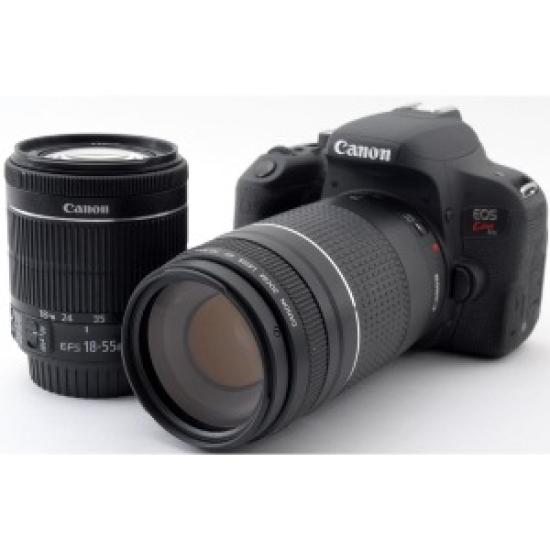 

USED Canon EOS Kiss X9i Double Zoom Kit Digital SLR with Wi-Fi & Bluetooth + New SD Card чорний
