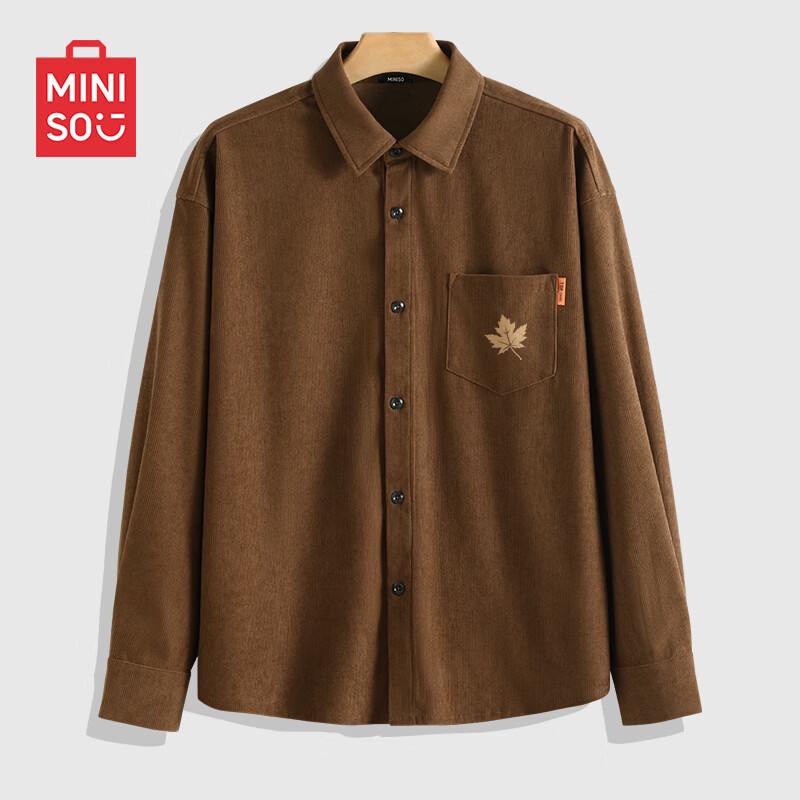 MINISO Men's Corduroy Long-Sleeve Shirt