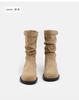 Internet celebrities with the same 2025 winter new matte suede sleeve artificial short plush round head popular shoes fashion boots women