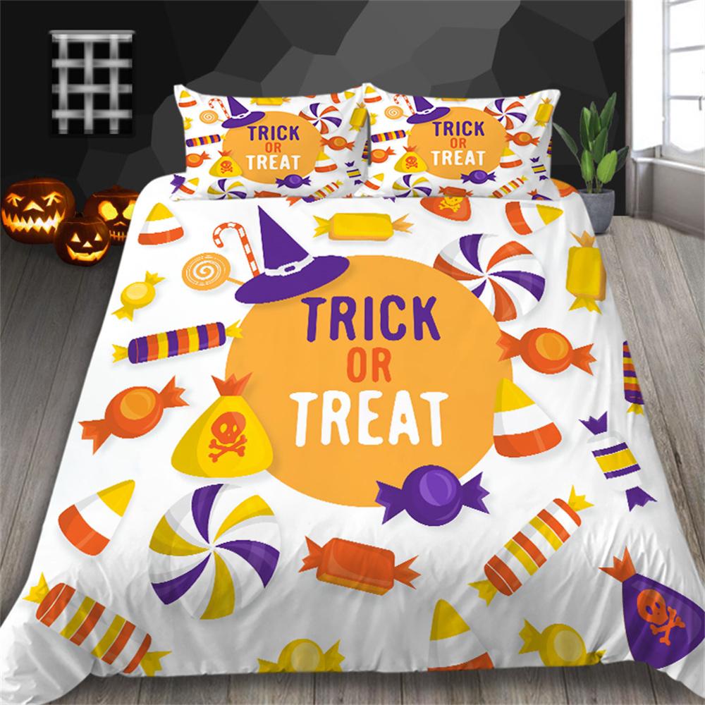 Halloween Duvet Cover Set Fashion Bedding Cover Suit King Size Bedding Teen Adluts Breathable Bedding Cover