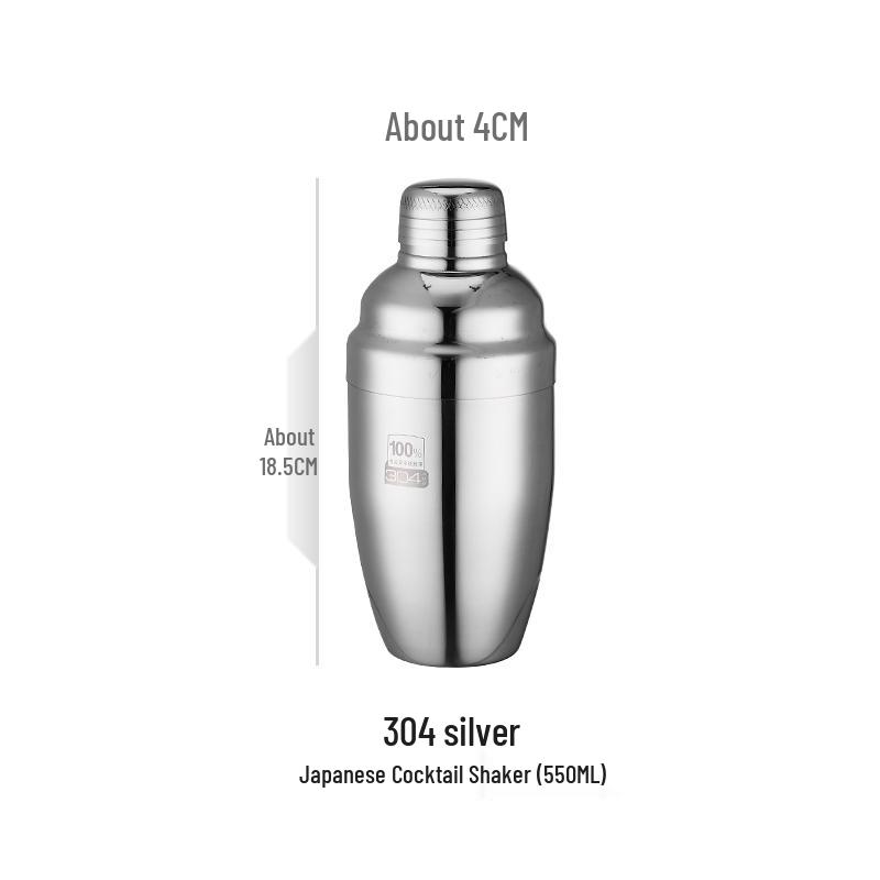Boston 304 Stainless Steel Cocktail Shaker Set - Bar Tool Kit