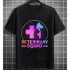 Unisexs Veterinary Squad Graphic Tshirt Casual Short Sleeve 100 Cotton Round Neck Tshirt Perfect For Outdoor Clothing