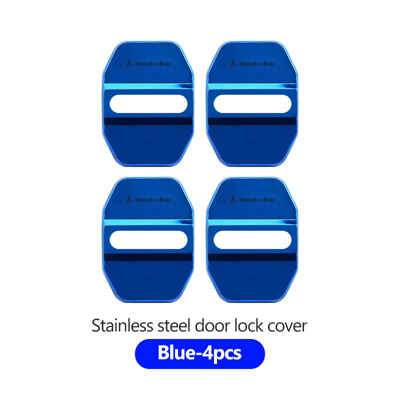For Benz Stainless Steel Car Door Lock Buckle Cover Protective Covers Accessories CLS SLK Sport ML C200 C260 C300 W205 CITAN