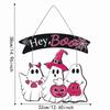 Wooden Halloween Ghost Door Sign 2D Flat Haunted House Hanging Door Plate  Wall