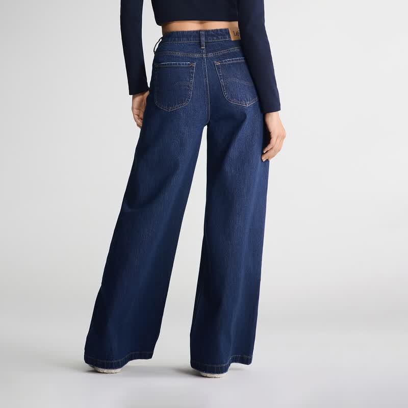 Lee Women's Loose Wide-Leg Five-Pocket Jeans