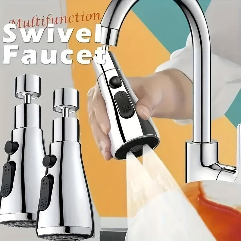 3-Speed Swivel Spray Kitchen & Bathroom Faucet Extension with Splash-Proof Pressure Nozzle, Connector for Sinks, Sprayer for Kitchen Bathroom Faucet