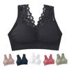 Breite Schultergurte Schönheit zurück Raffen Frauen BH Spitze Nähte Push-Up Sport Büstenhalter