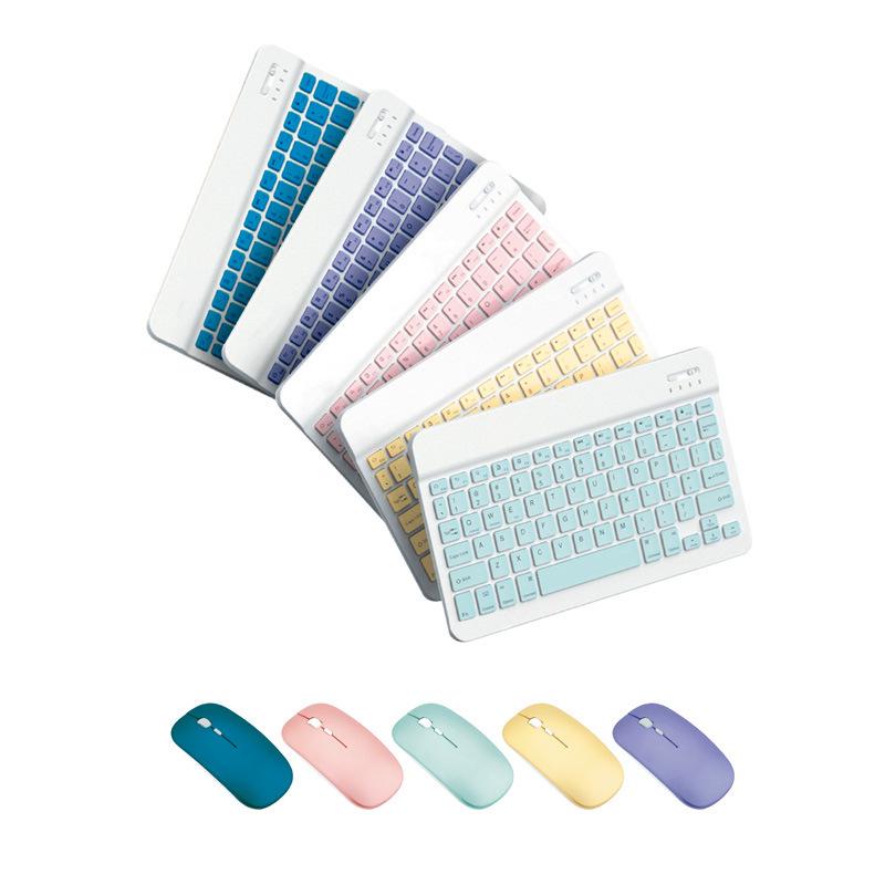 Ergonomic 10-inch 2024 Portable Bluetooth Keyboard & Mouse