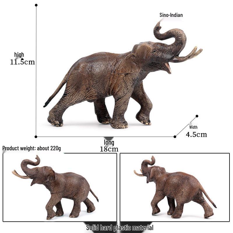 Children's Elephant Model: Wildlife African, Asian, Mammoth & Gomphothere Zoo Cognitive Toy