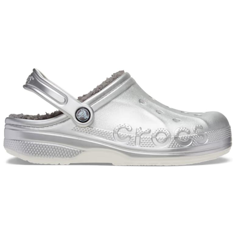 Crocs Baya Comfortable Versatile Commuting Clogs Men clogs Silver 205975-0P1