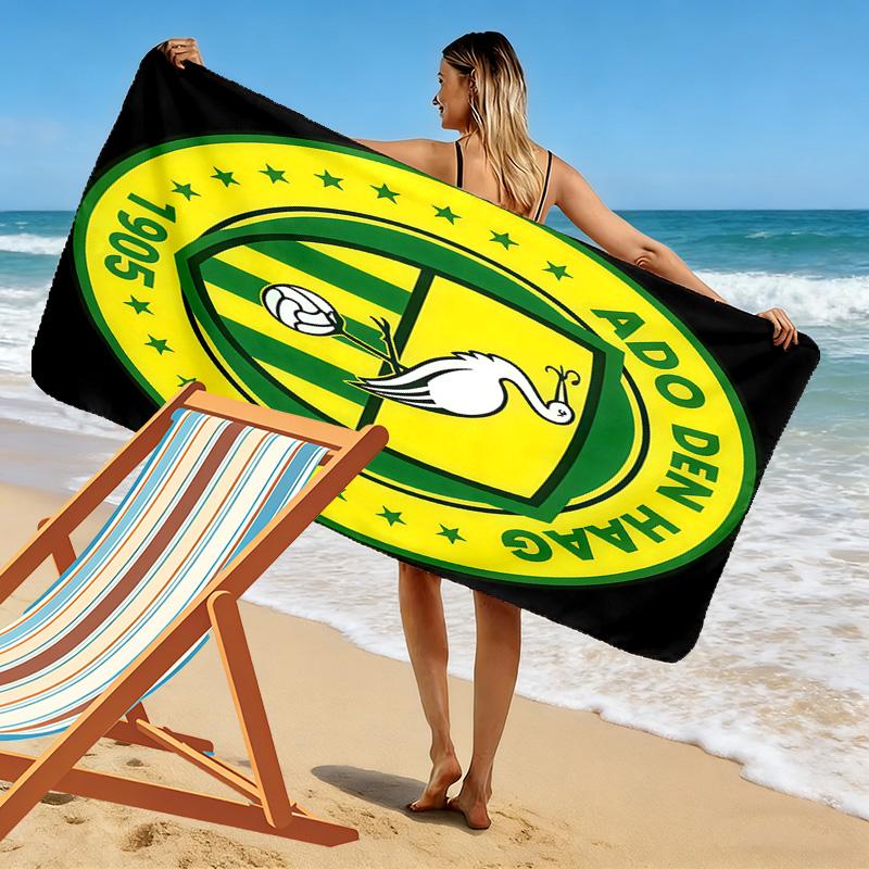 Asciugamano da Spiaggia Stampato ADO Den Haag, Asciugamano Grande Morbido Asciugatura Rapida per Spiaggia Campeggio Nuoto