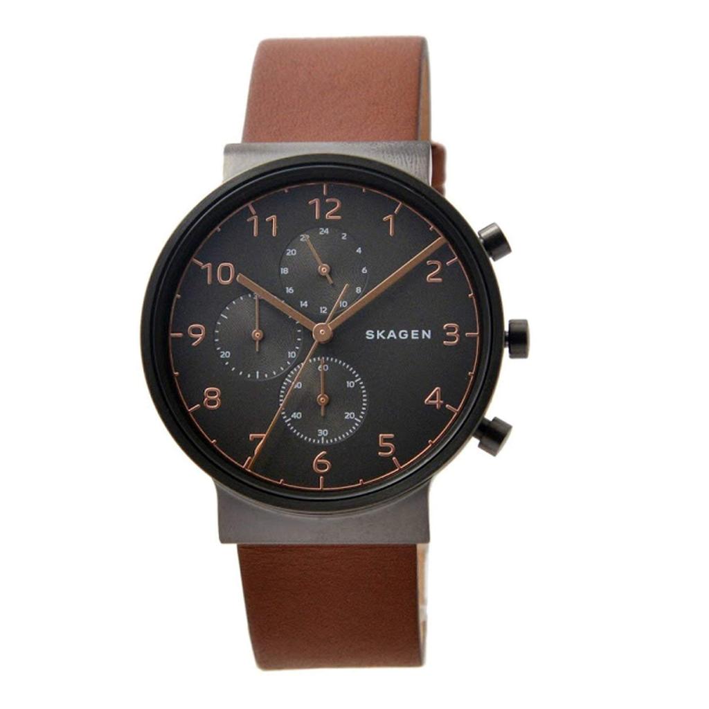 SKAGEN Men's Anchor 40mm Chronograph Watch, Gray Silver, SKW6418 [Imported]
