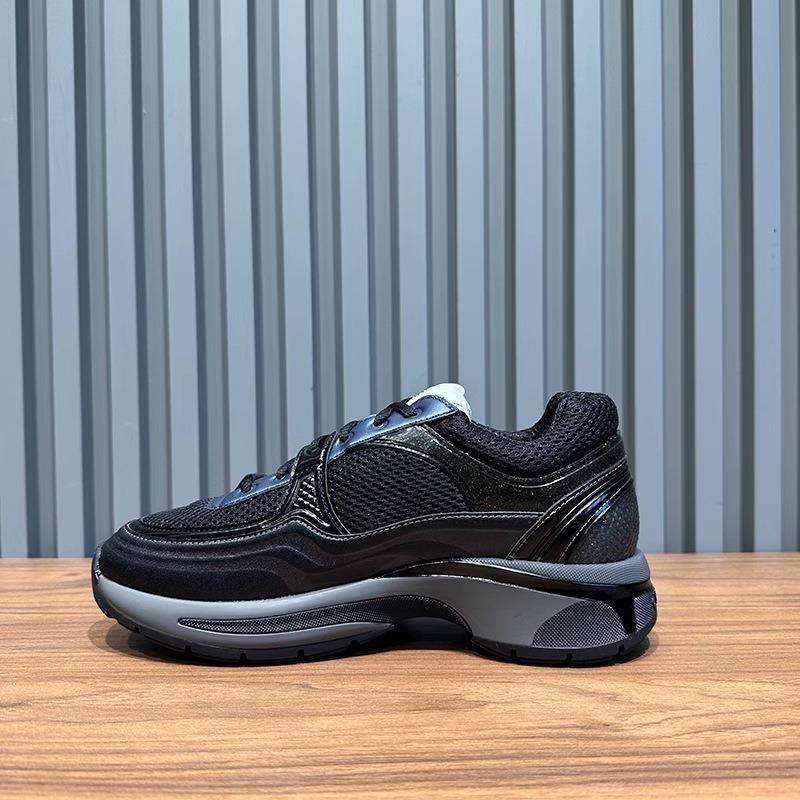 Soleist Silver Horn King Chunky Sole Dad Trainers 25C Leather and Mesh Blend Height-Enhancing Breathable Casual Sports Shoes for Women