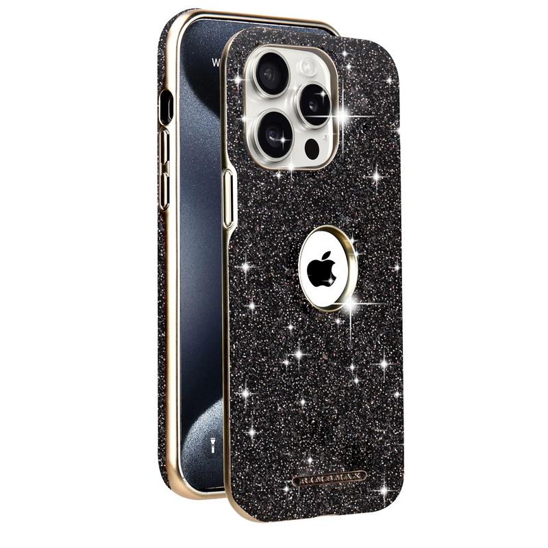 Luxury Glitter Jewel Glossy for MagSafe Phone Case For iPhone 16 Pro Max 15 14 Plus 13 12 Plating Shockproof Magnetic Hard PC Bumper Cover