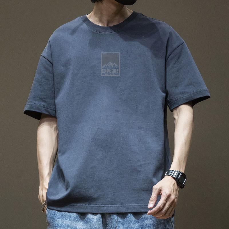 Minimalist Sportwear Tees Printed Short Sleeved T-shirt for Men Cotton Summer Tops