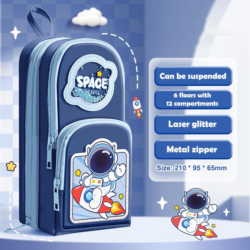 Simple  Pencil Bags Large Capacity Pencil Case Student Stationery Organizer Schoolbag Shape Zipper Pencil Pouch Gifts