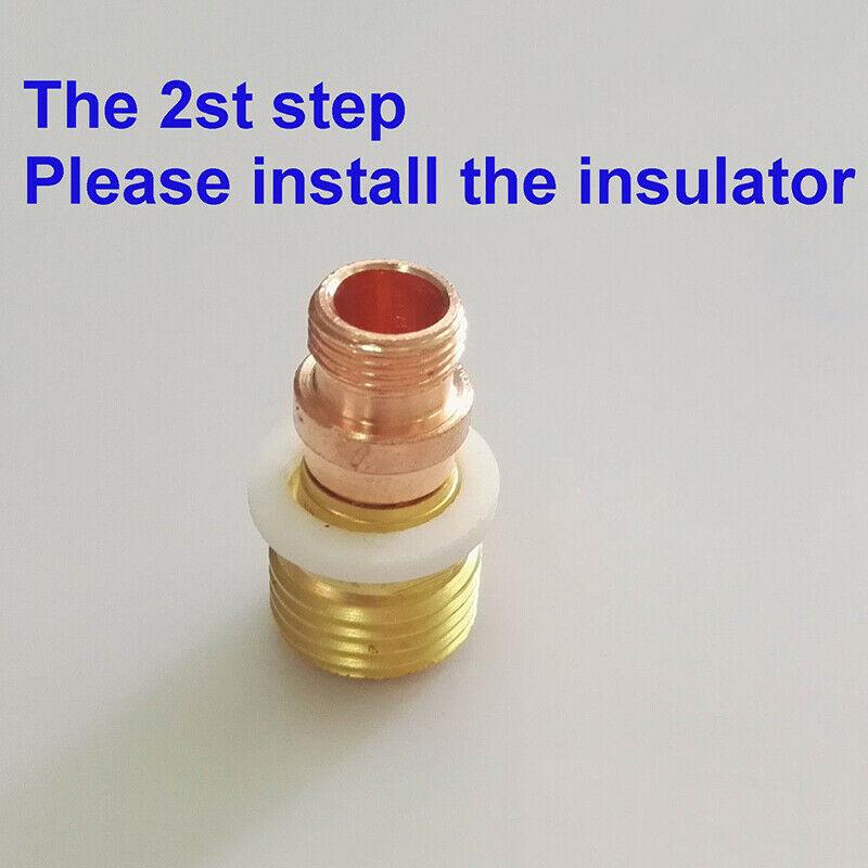 Collets Body Stubby Gas Lens #12 Heat Resistant Glass Kit Gas Lens Insulators