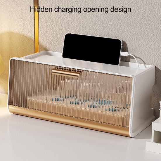 Wi-Fi Router Shelf Large Capacity Dustproof Visible Design Smooth Edge Simple Appearance Save Space Plastic Wire Cable Storage Case