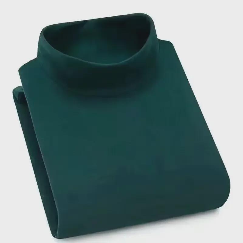 Erkaklar uchun nemis termal baxmal uzun qisma ko'ylagi - Ikki tomonlama tukli, bir rangli, yarim baland yoqali, kuz va qish uchun ideal.