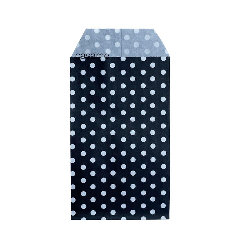 10 Pcs Small Sack Pouch Mini Dot Kraft Paper Bags Wedding Party Invitation Greeting Cards Paper Gift Bag Birthday
