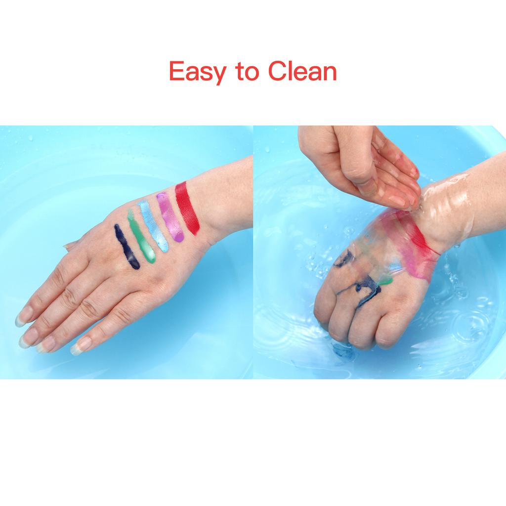 Face & Body Paint Water Based Makeup Painting Pigment Safe NonToxic Hypoallergenic Facepaint Easy