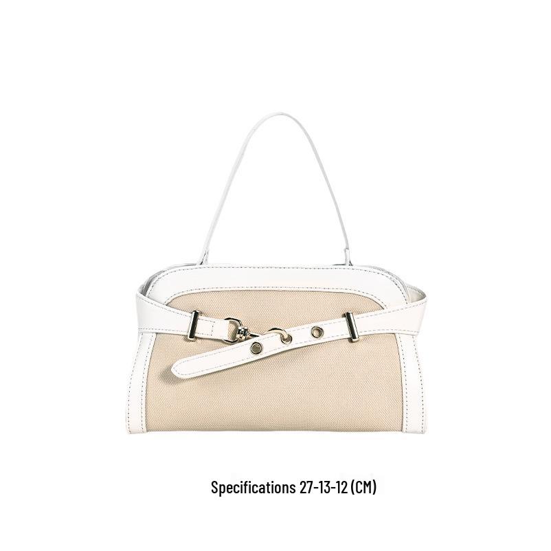 

New Autumn/Winter Korean Style Shiny Leather Handbag: Versatile Crossbody & Exquisite Solid Color Tote Bag. 27x13x12 cm слоновая кость/белый