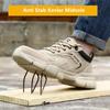 Summer Work Shoes with Protection Breathable Work Shoes with Steel Toe Safety Work Sneakers Lightweight Work Shoes for Men Gift