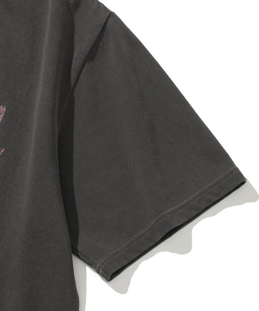 KNITTED (Unisex) Pigment Palm Tree Graphic T-Shirt Pink