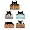 Yousheng Cat Shaped Welcome Sign, Durable Wooden, Waterproof Moisture-Proof Hanging Sign, for Front Door Rustic Farmhouse Porch