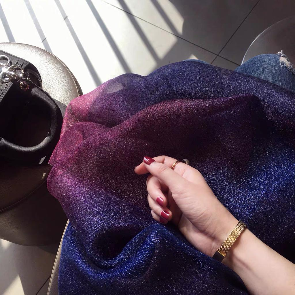 Schal Damen Frühling und Herbst Koreanische Version Vielseitig Doppellagig Organya Farbverlauf Sonnenschutzschal Extra langer Schal Stola