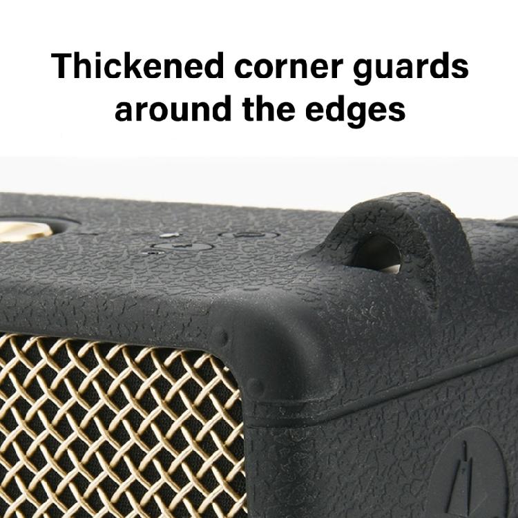 Travel Silicone Speaker Case With AntiSlip Rubber Base Adjustable Carry Strap Shockproof Protections for EmbertonIII