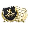 Multi-Purpose 2Pcs 3D Metal Shield Car Styling Badge Sticker Body Wheel Decor Accessory for 206 307 308 3008 207 208 407