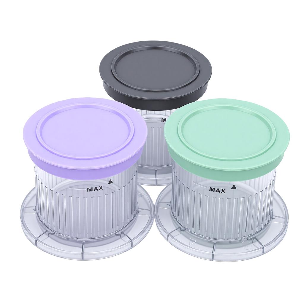 3pcs Ice Cream Pint Containers Set Ice Cream Freezer Storage Cups for Homemade Desserts Sharing