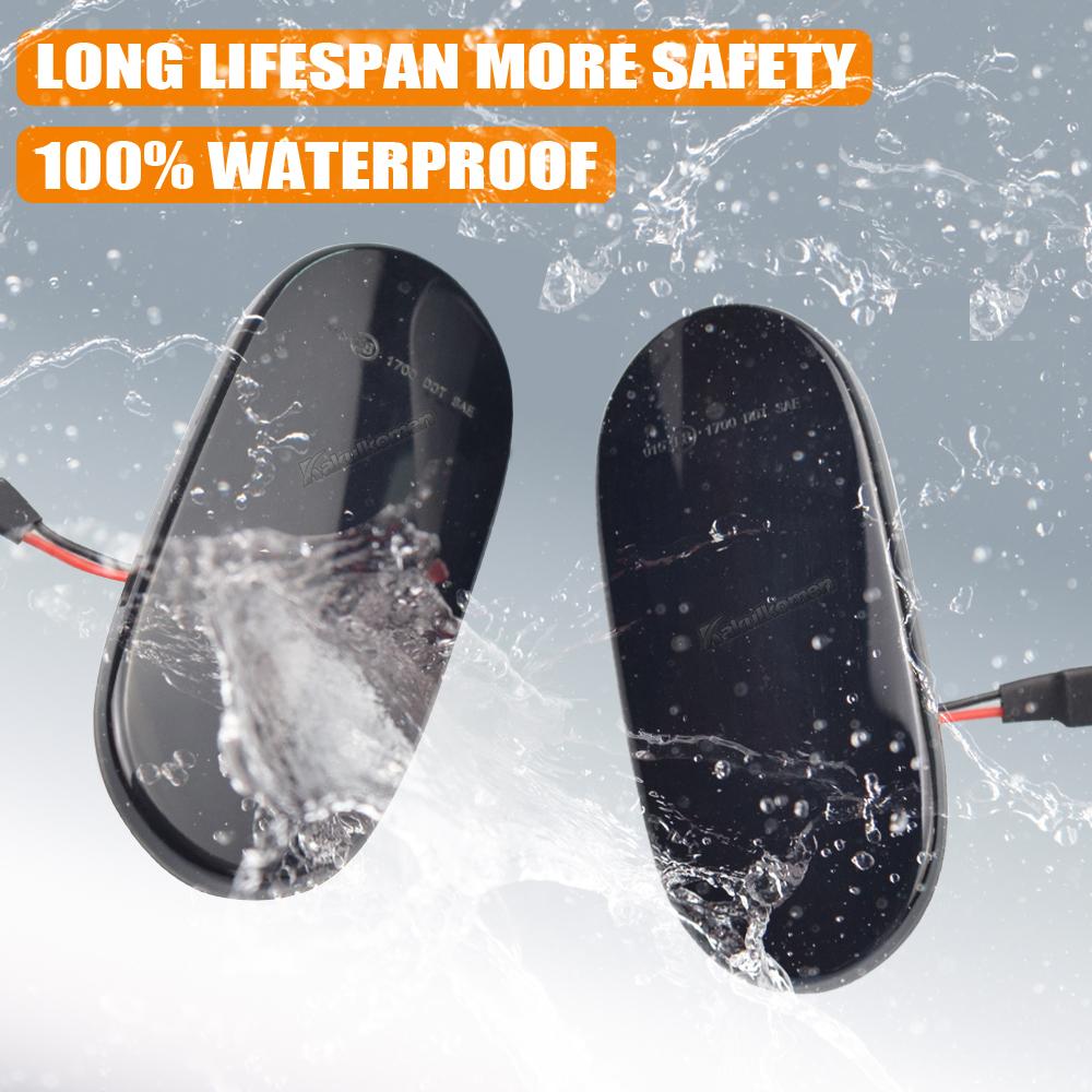 2X Amber LED Dynamic Side Marker Light Repeater Indicator Turn Signal Panel Lamp For Benz Sprinter W906 For Volkswagen