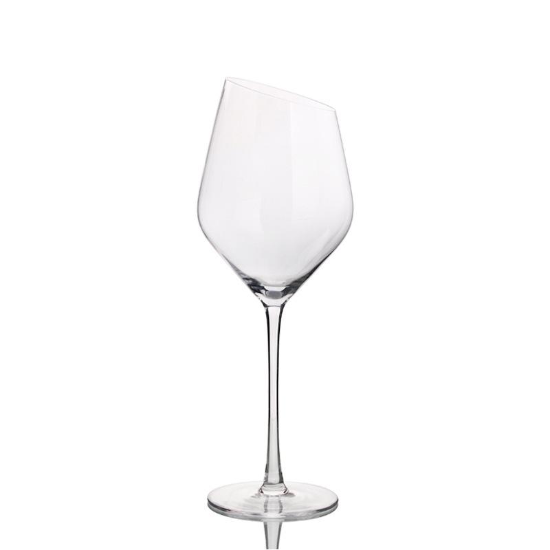 Creative Oblique Mouth Red Wine Glass Crystal Goblet Glass Cup Wedding Bordeaux Burgundy Champagne Cup Bar Family Gift