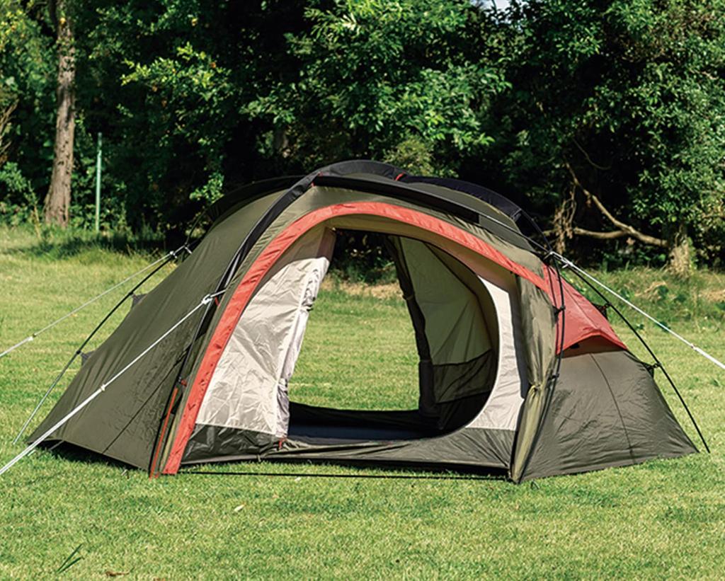 Ogawa Camping Outdoor Kuppelzelt Hoz ST [Für 2 Personen] 2605 Dunkelgrün x Schwarz x Rot