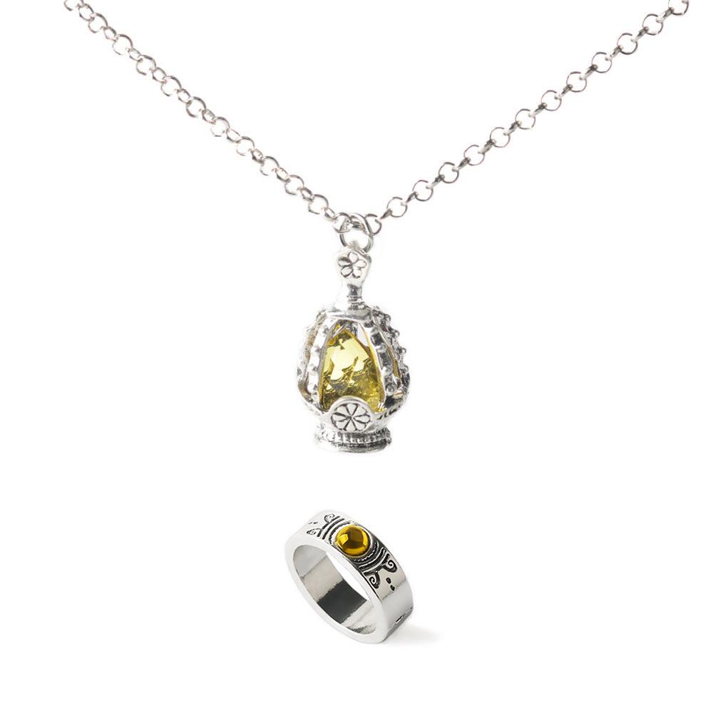 Magical Girl Madoka Magica Soul Gem Necklace & Ring Set COS Accessories