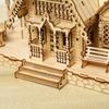 Hallisun 3D Wooden Puzzle DIY Retro Cottage Villa House with LED Light Model Assembly Kit 3D Puzzle Brain Teaser Hobby Game Toy for Adults DIY