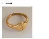 European & American Fashionable Retro Rose Texture Ring, Women's 18K Gold-Plated Titanium Steel Index Finger Jewelry.