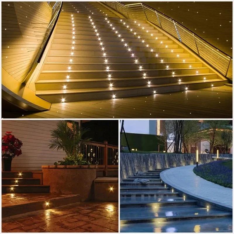 

Mini LED 12V Deck Light Recessed Outdoor Led Spot Waterproof IP68 Step Light Garden Path Star Decor DC24V Underground Spotlight D10mm DC12V теплый белый