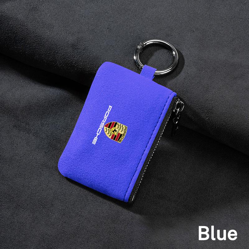 Neue Wildleder Auto Schlüssel Tasche Schlüsselanhänger Geschenk Anhänger Schlüsselanhänger Für Porsche Cayenne Panamera Macan 911 718 Taycan Boxster Cayman 918 Pajun