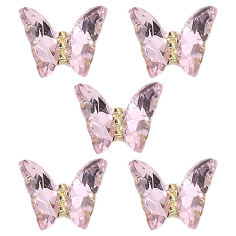 1Bag 3D Nail Charms Butterfly Shaped Nail Rhinestones for Women Elegant DIY Nails Art Decoration Accessories