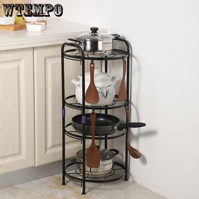 Kitchen Storage Rack Floor Storage Rack Kitchen Pot Rack Creative Multi-layer Pot Rack