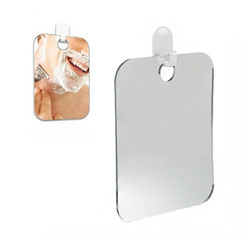 Square Mirror Bathroom Shower Suction Mount Portable Anti Fog Handheld