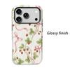 Soft Ribbon Strawberry Bow Floral Pattern Graphic Art Film Aesthetic Protective Shockproof Bumper Phone Case Cover For iPhone 14 15 16 Pro Max Plus