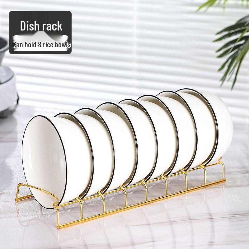 Modern Stainless Steel Bowl and Plate Storage Rack