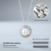 S925 Sterling Silver Star & Moon Freshwater Pearl Necklace - Fashionable, Versatile Clavicle Design for Women