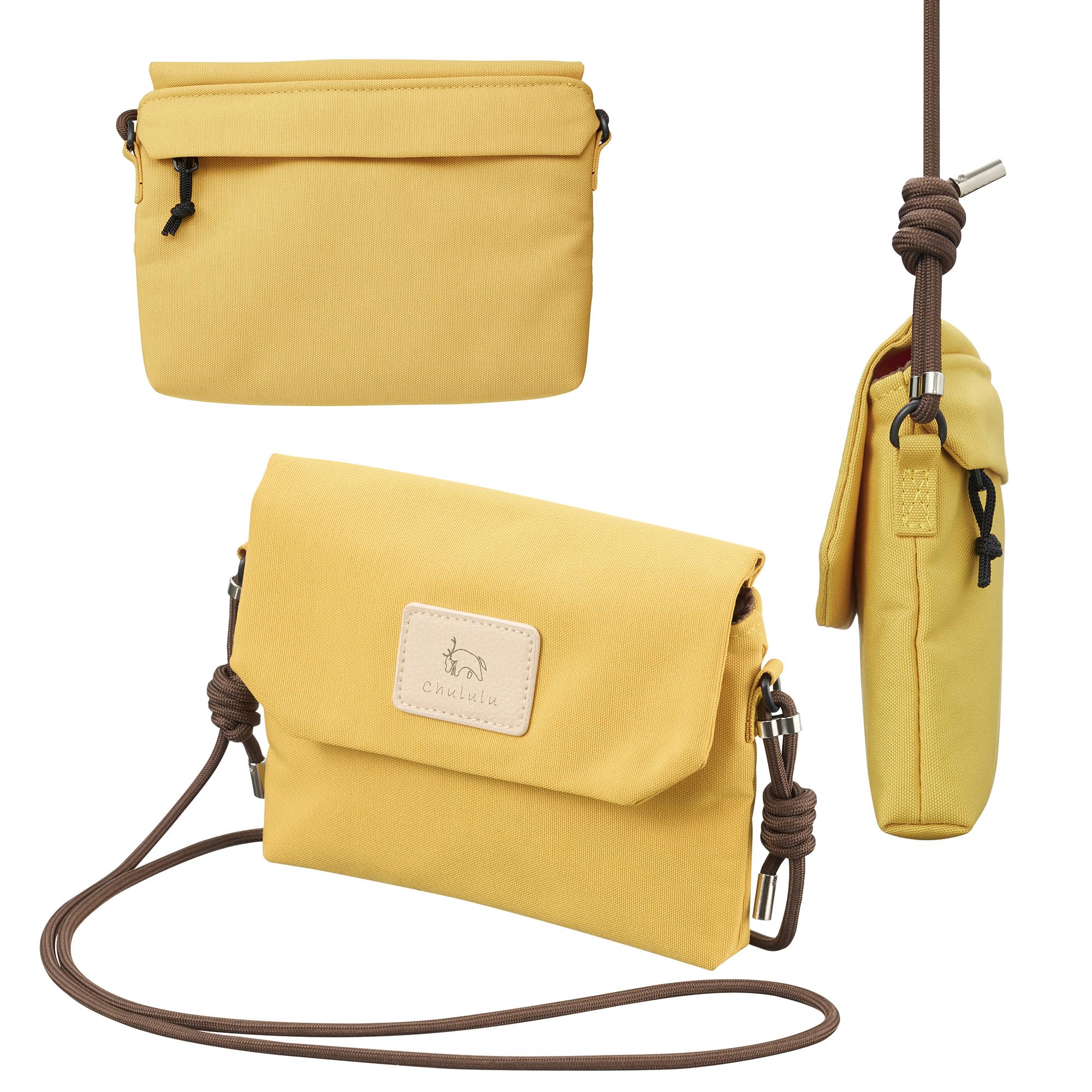 

HAKUBA Chululu Mini Sacoche Shoulder AZ Smartphone Wallet 4977187001921 Bag, Mustard, Lightweight, Slim, Compact, Crossbody, Pouch, Case, гірчичний